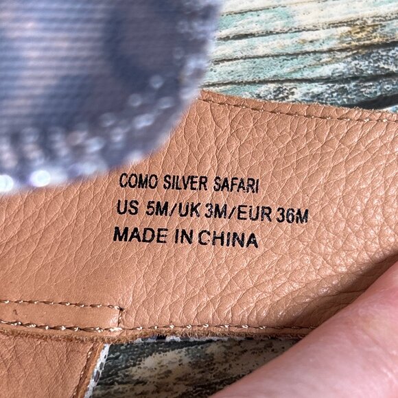 Revere Slingback Comfort Sandal 5M Silver Leather Open Toe Arch Support Walking - Picture 11 of 11